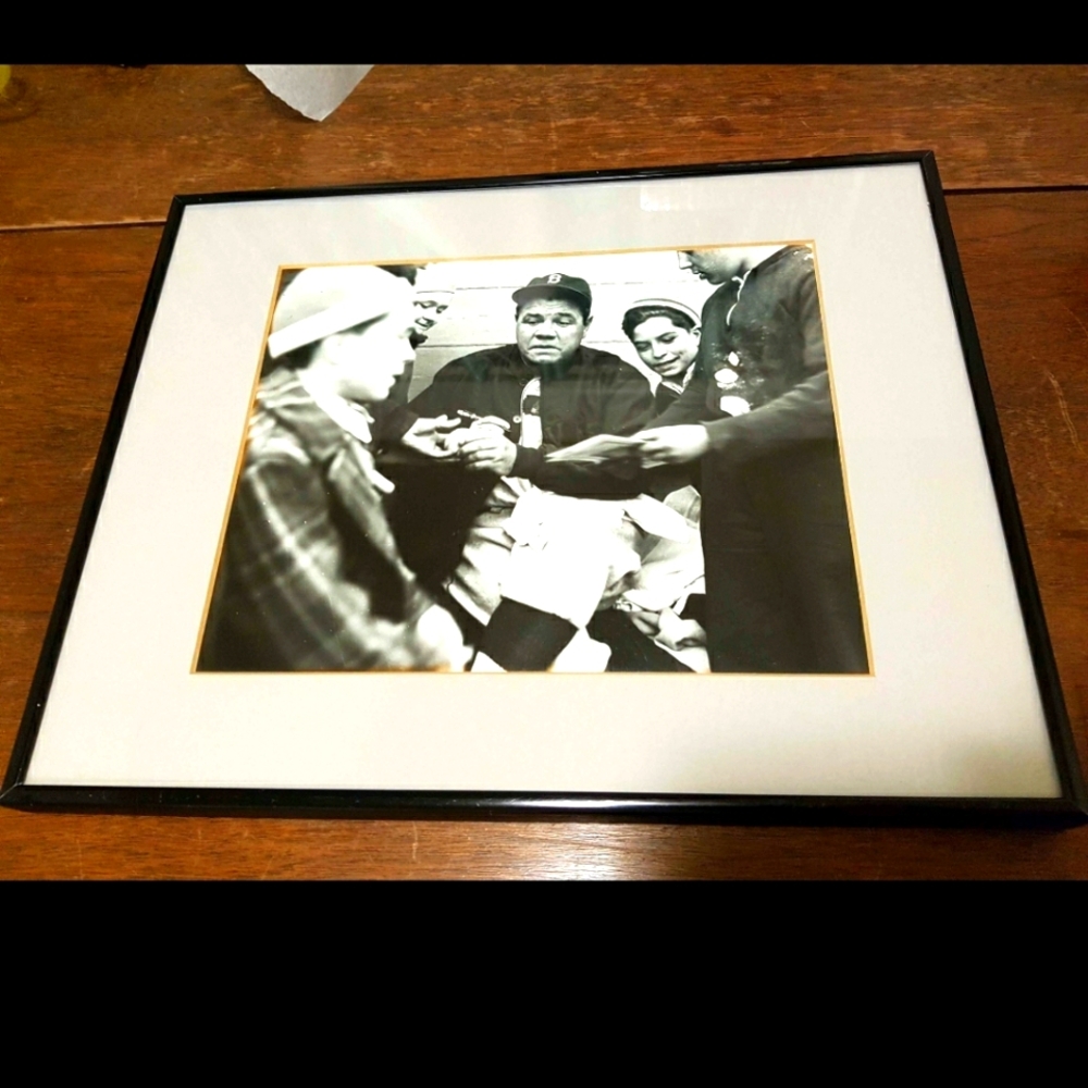 Babe Ruth Boston Braves Photo Framed